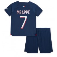 Paris Saint-Germain Kylian Mbappe #7 Fotballklær Hjemmedraktsett Barn 2023-24 Kortermet (+ korte bukser)